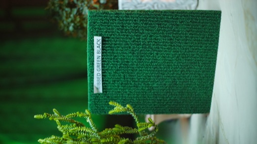 Ribbed Carpet — Green Black